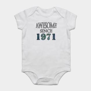 Awesome Since 1971 Birthday 50th, 2021 Funny Retro Baby Bodysuit